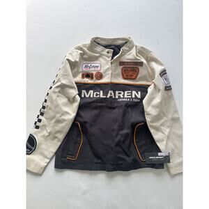 McLaren Formula 1 Team Happy Hour Moto Jacket in Cream Medium